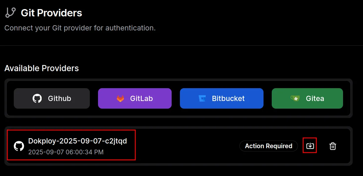 imagenes/dockploy/dokploy-12-connect-github-button.png